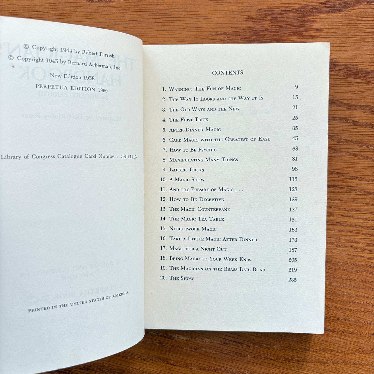 The Magician's Handbook - Robert Parrish