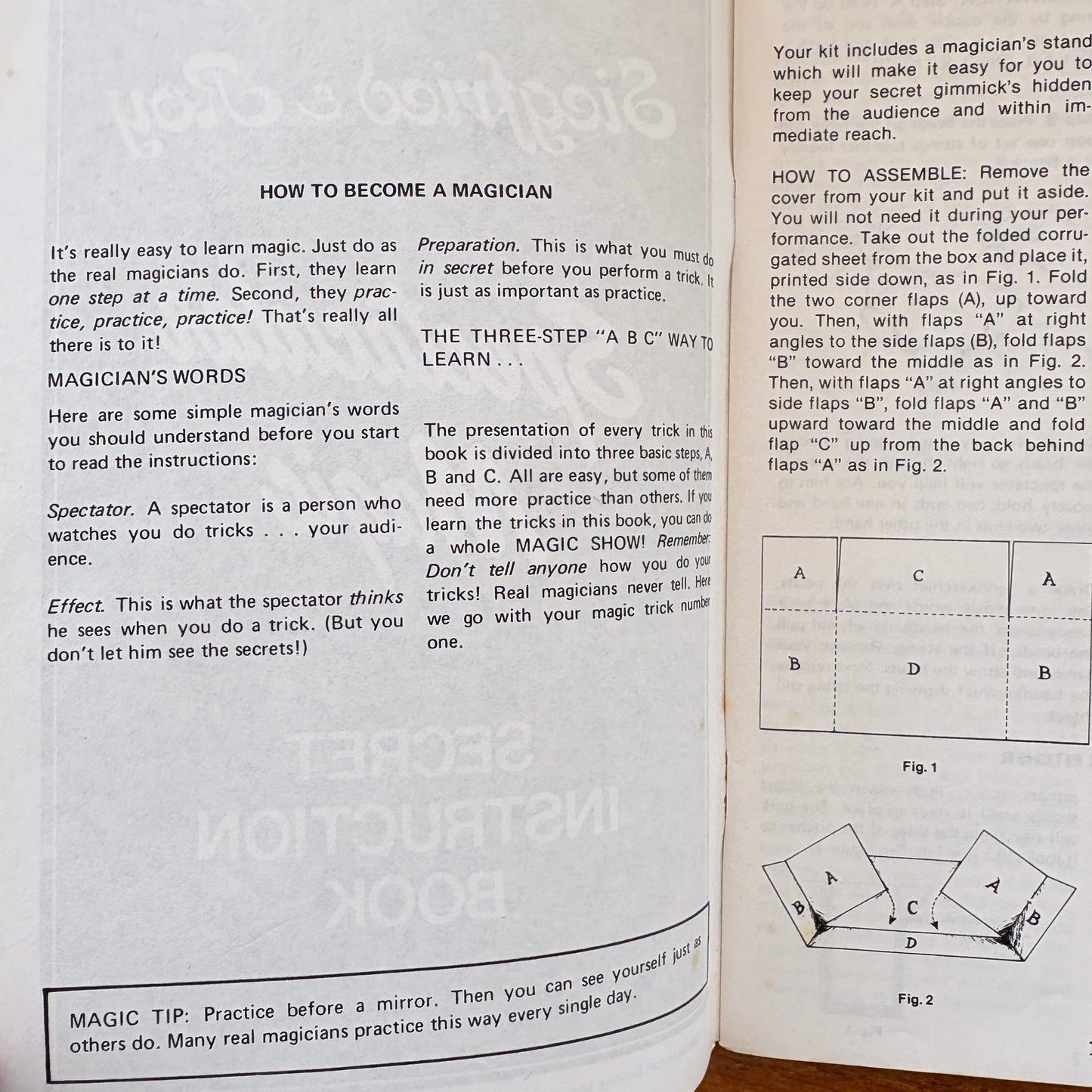Spectacular Magic Secret Instruction Book - Siegfried & Roy