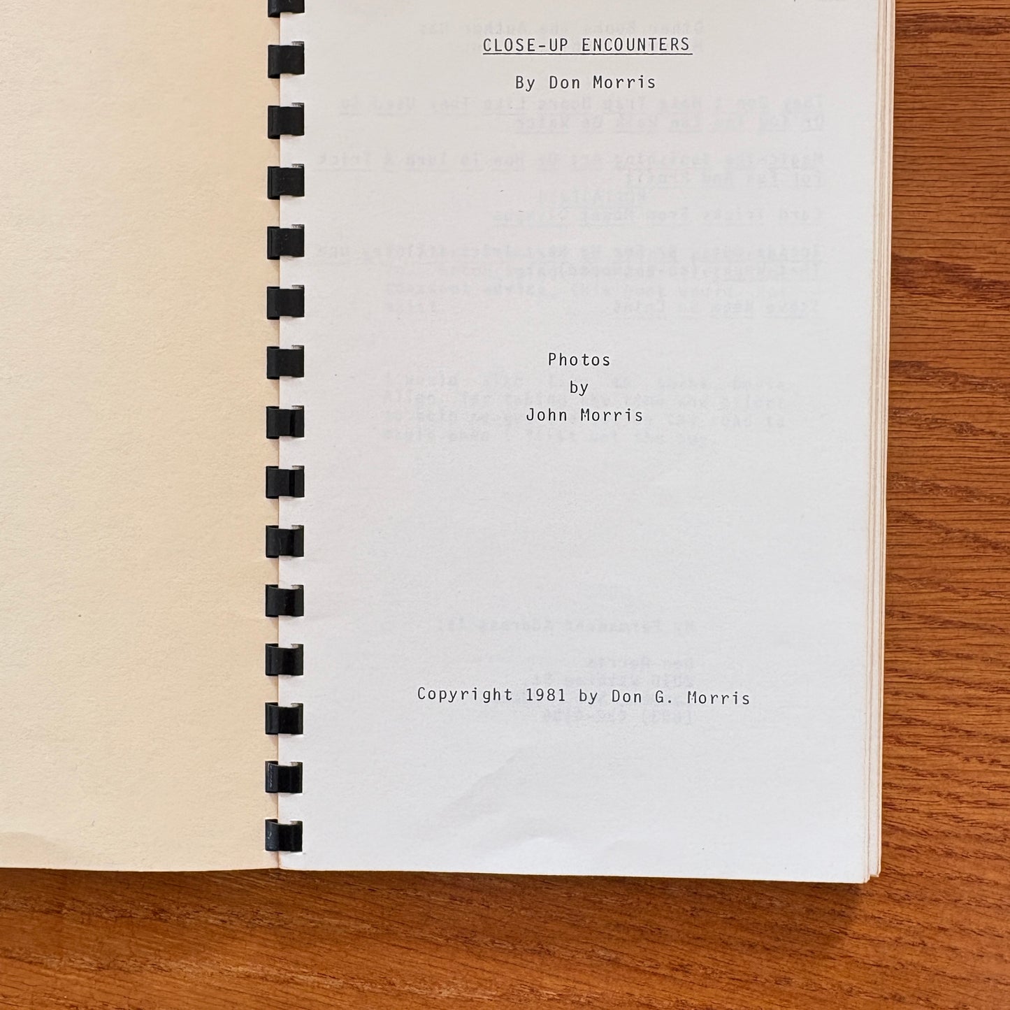 Close Up Encounters - Don Morris