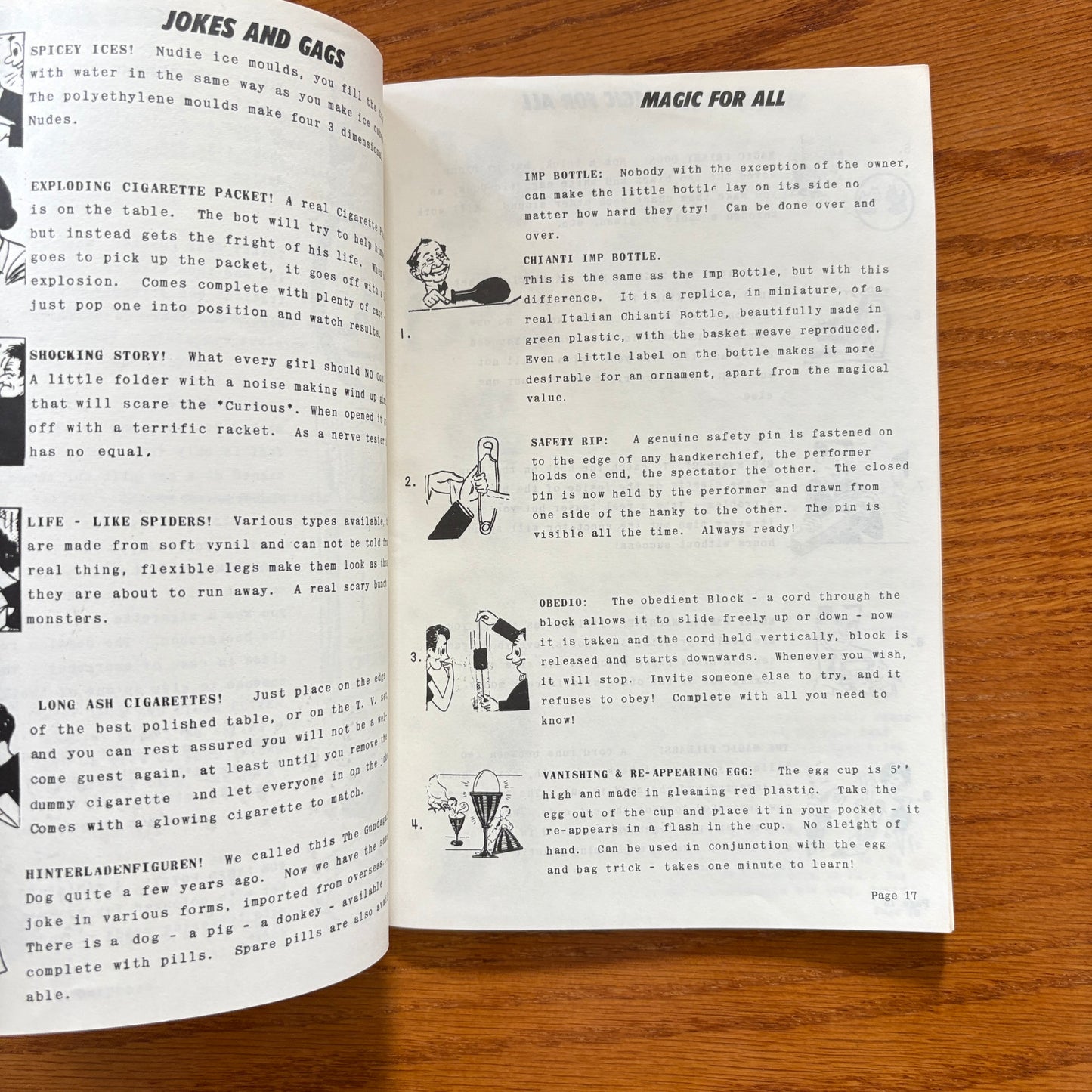 Bernards Magic Shop Catalogue 1967