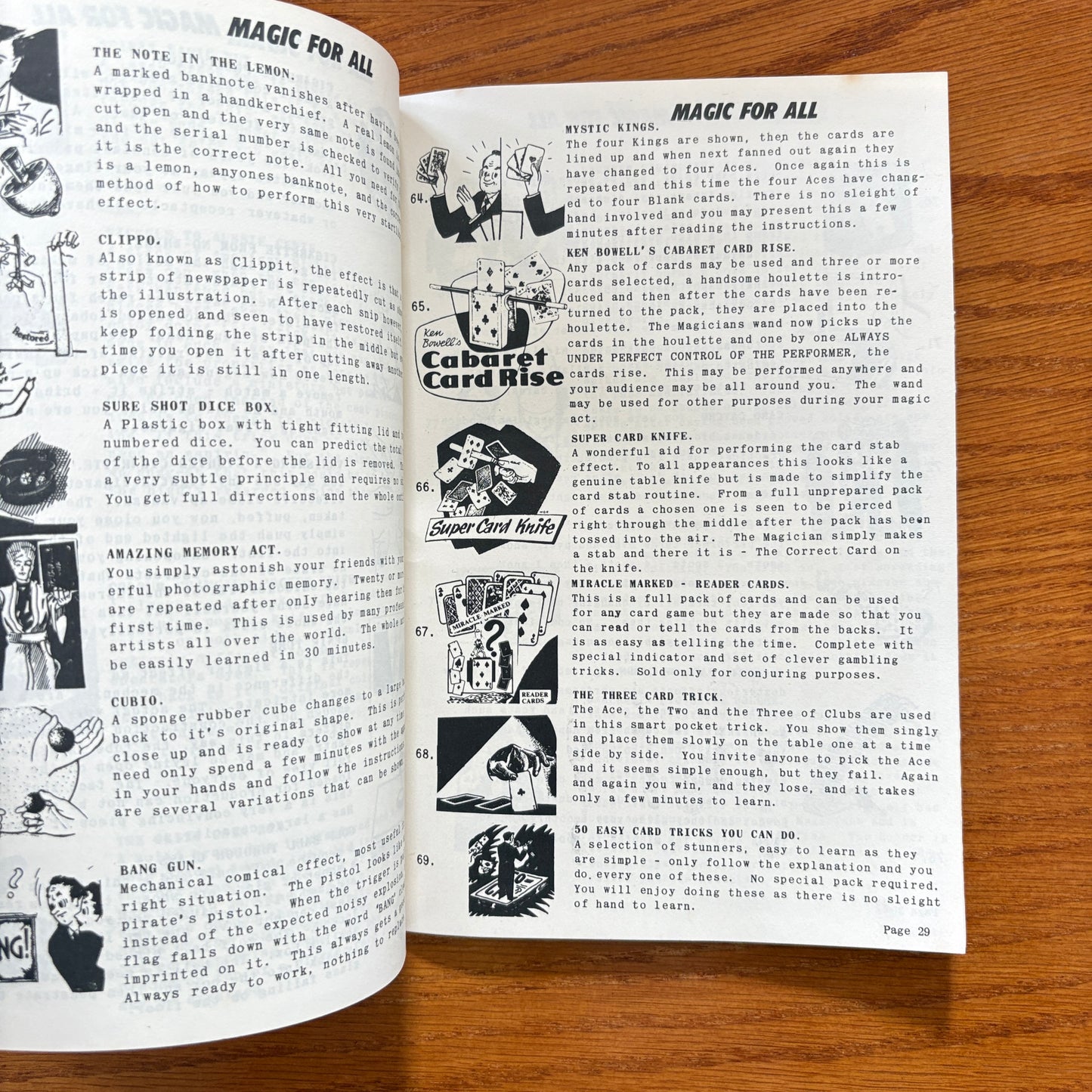 Bernards Magic Shop Catalogue 1967