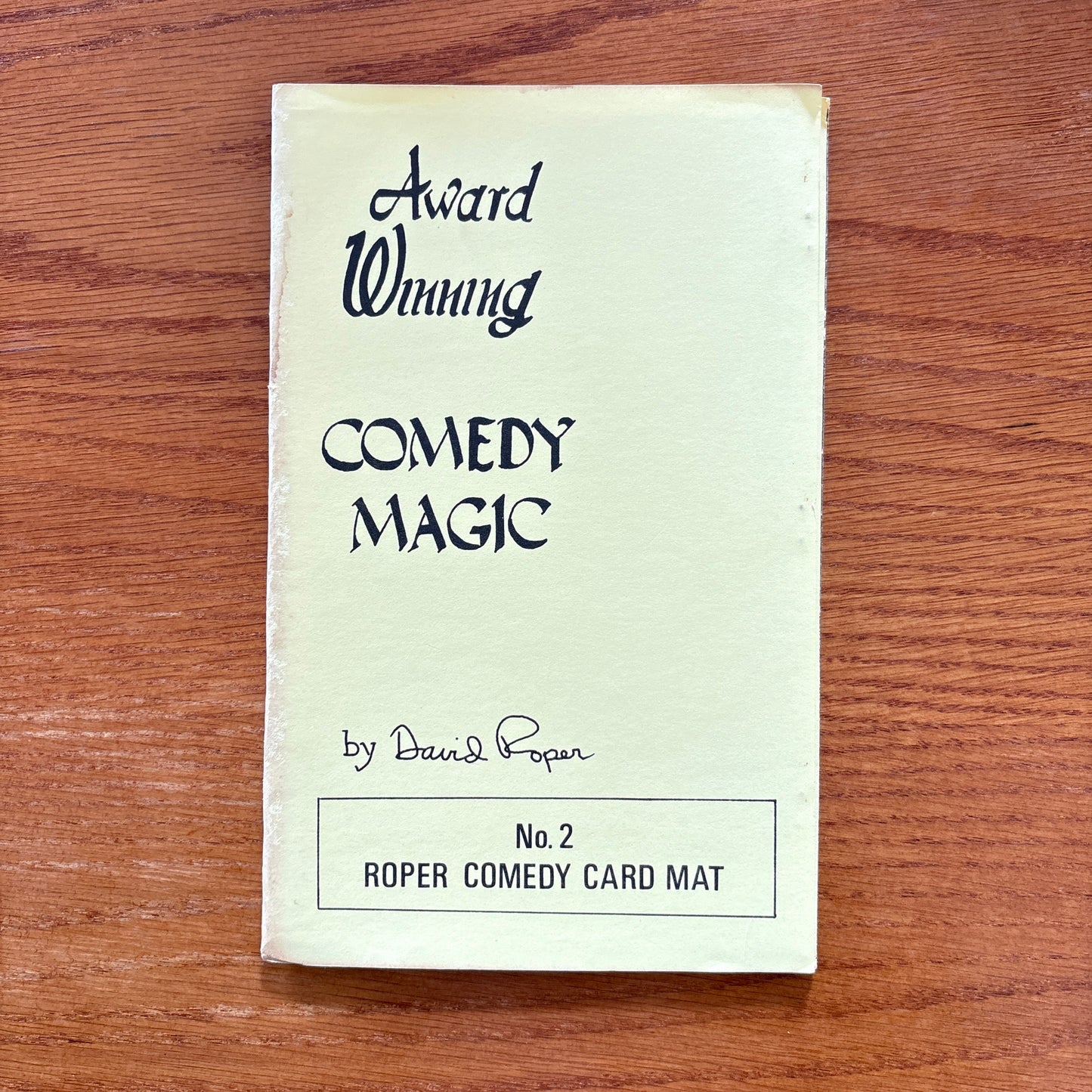 Award Winning Comedy Magic: No. 2 Roper Comedy Card Mat - David Roper