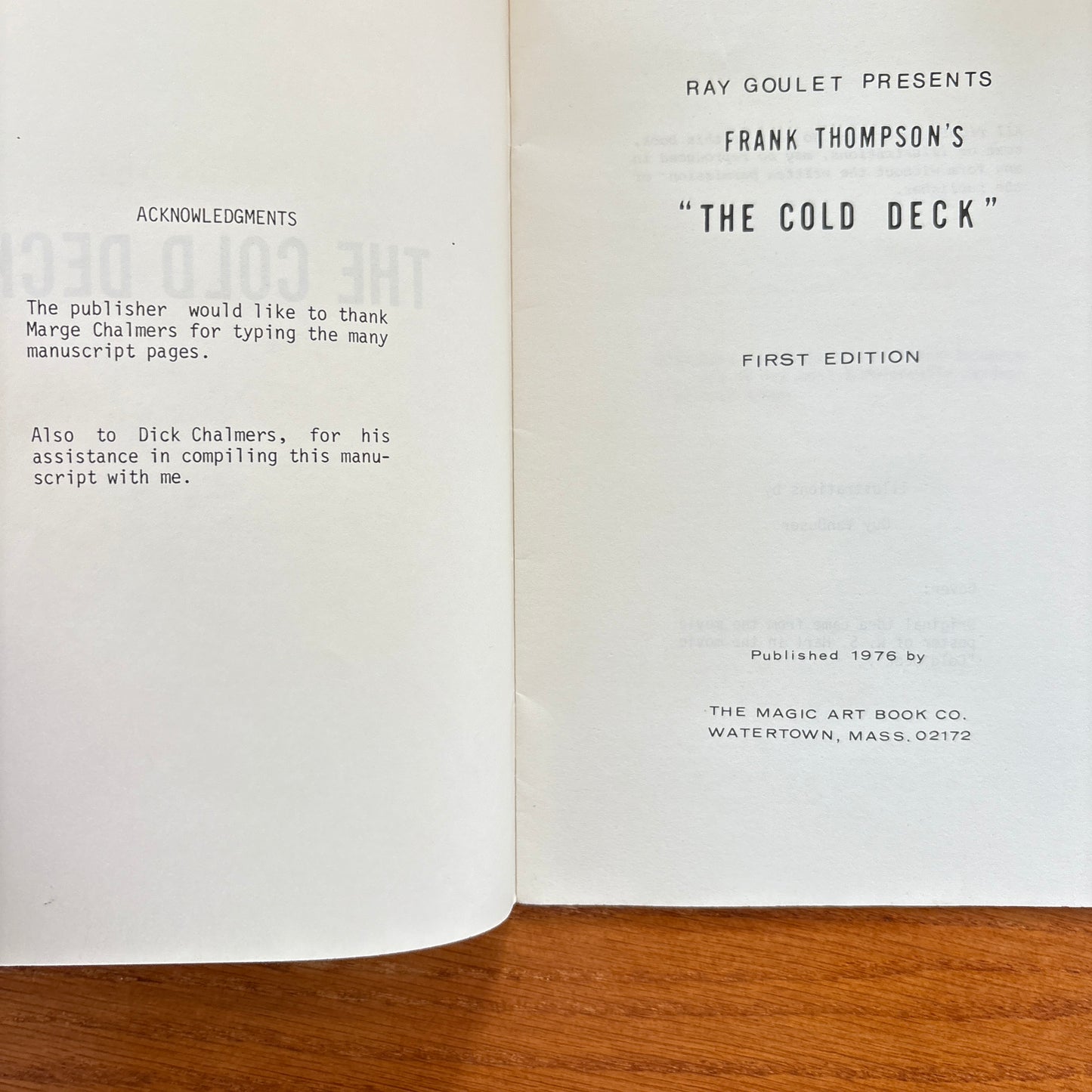 The Cold Deck - Frank Thompson