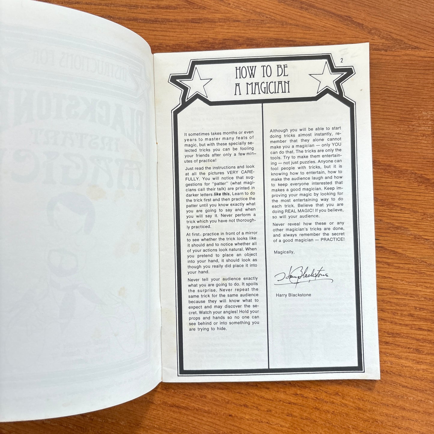 Instructions For Blackstone Instant Magic!
