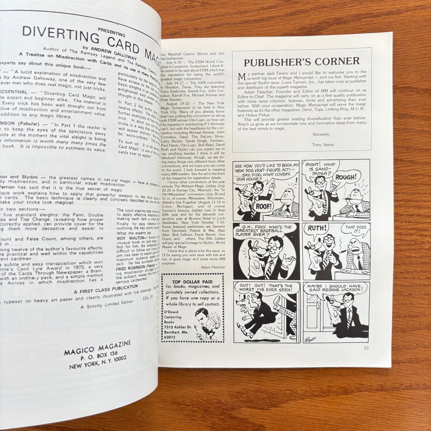 Magic Manuscript July 1982