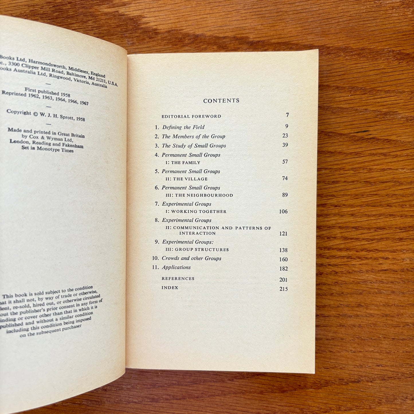 Human Groups - W. J. H. Sprott