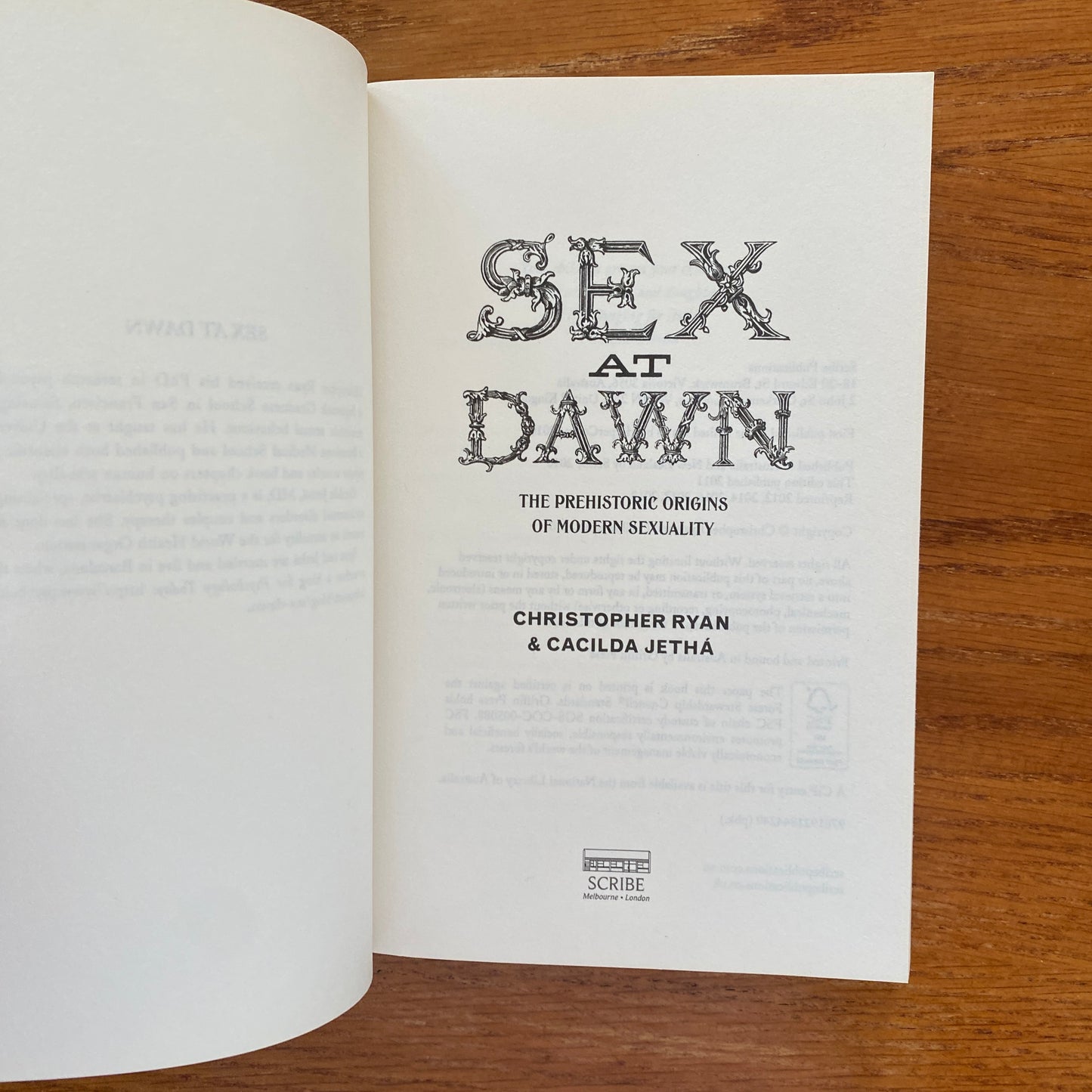 Sex At Dawn: The Prehistoric Origins of Modern Sexuality Christopher -  Ryan & Cacilda Jethá