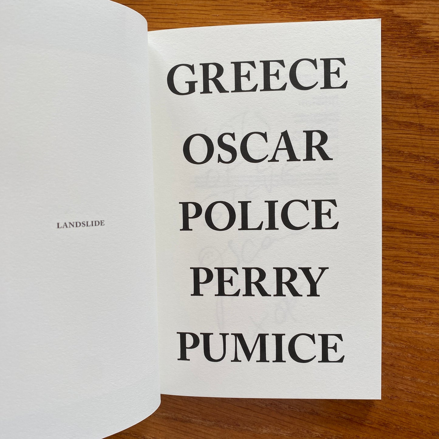 Oscar Perry - Greece Police Pumice