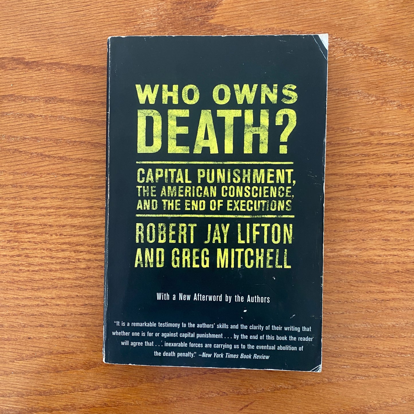 Who Owns Death? Capital Punishment, The American Conscience And The End Of Executions  - Robert Jay Lifton & Greg Mitchell