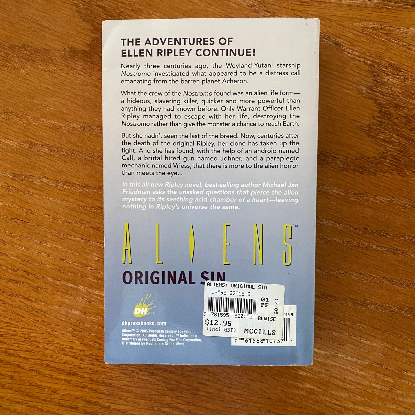 Aliens: Original Sin - Michael Jan Friedman