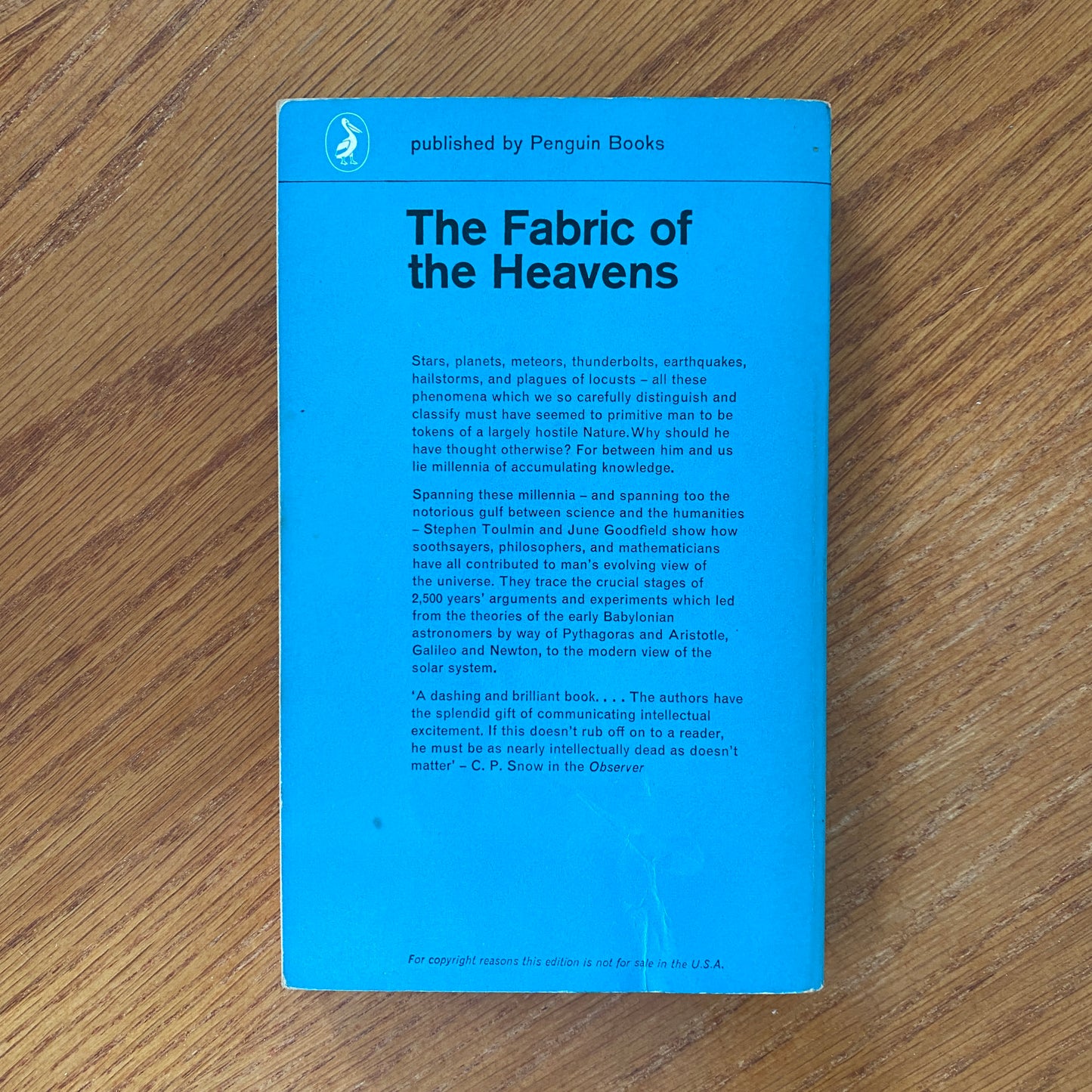 The Fabric of the Heavens Stephen Toulmin and June Goodfield