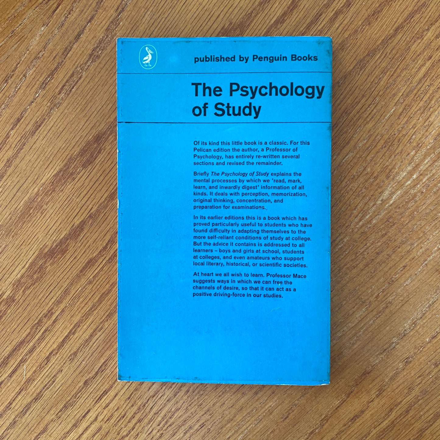 The Psychology of Study - C. A. Mace