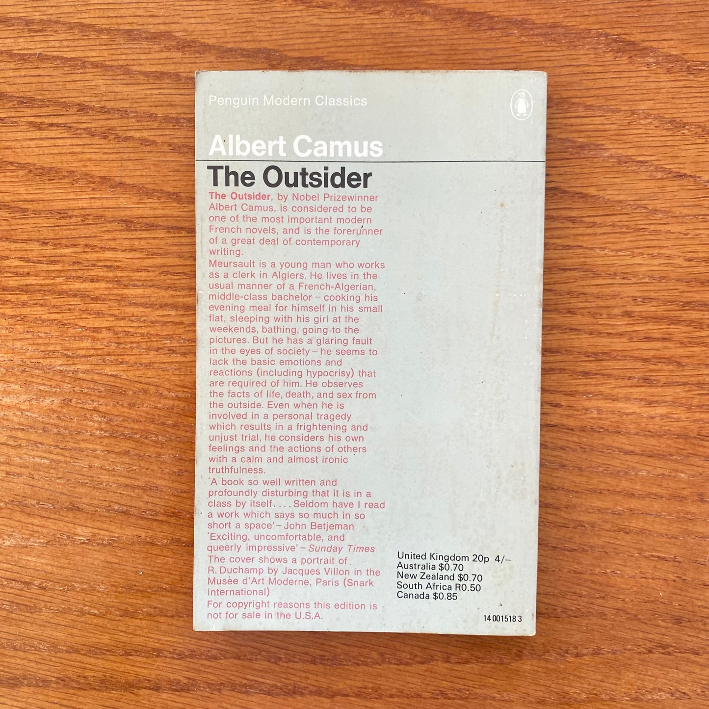 Albert Camus - The Outsider