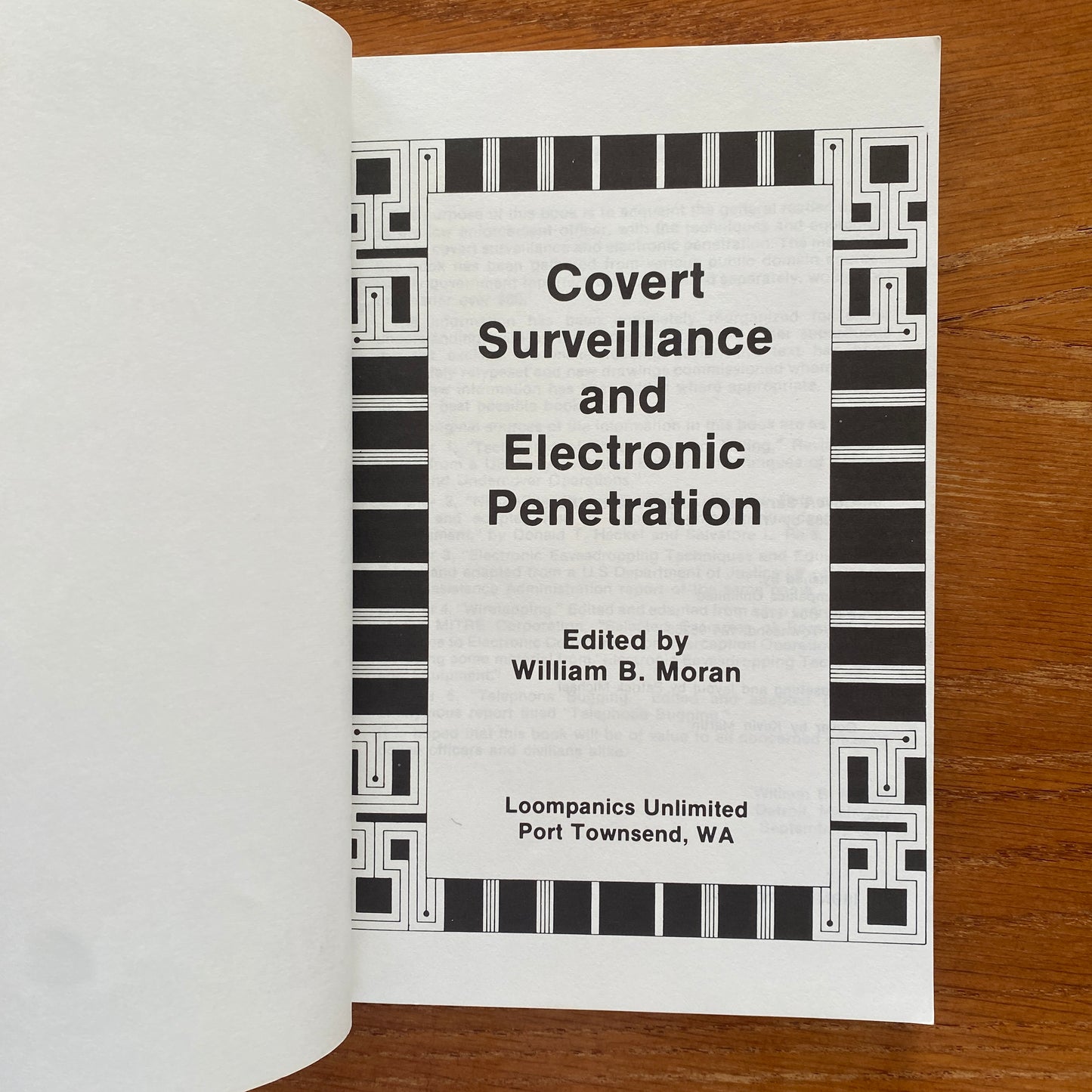 Covert Surveillance & Electronic Penetration - William B. Moran