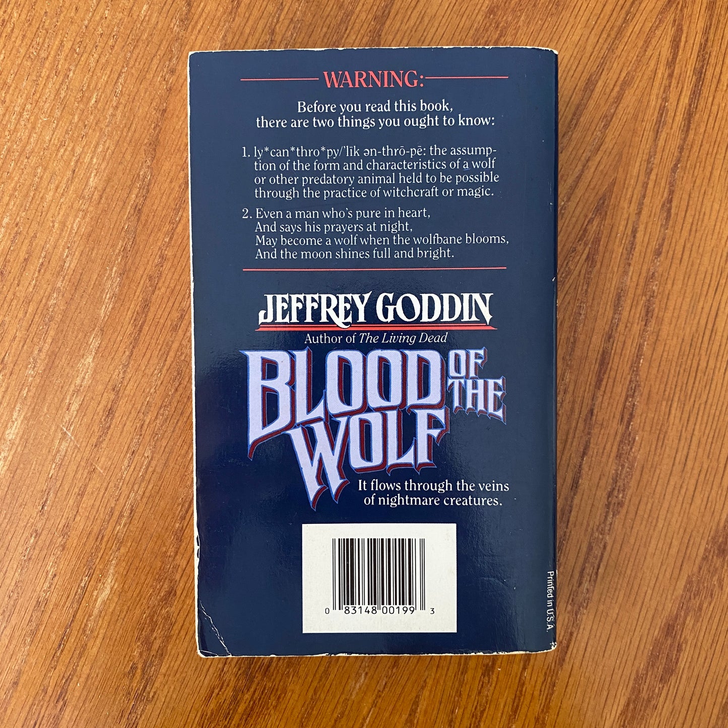 Blood Of The Wolf - Jeffrey Goddin