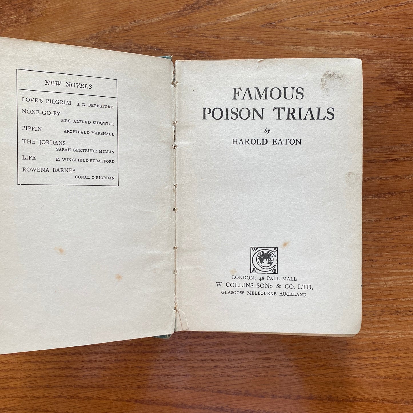 Famous Poison Trials - Harold Eaton