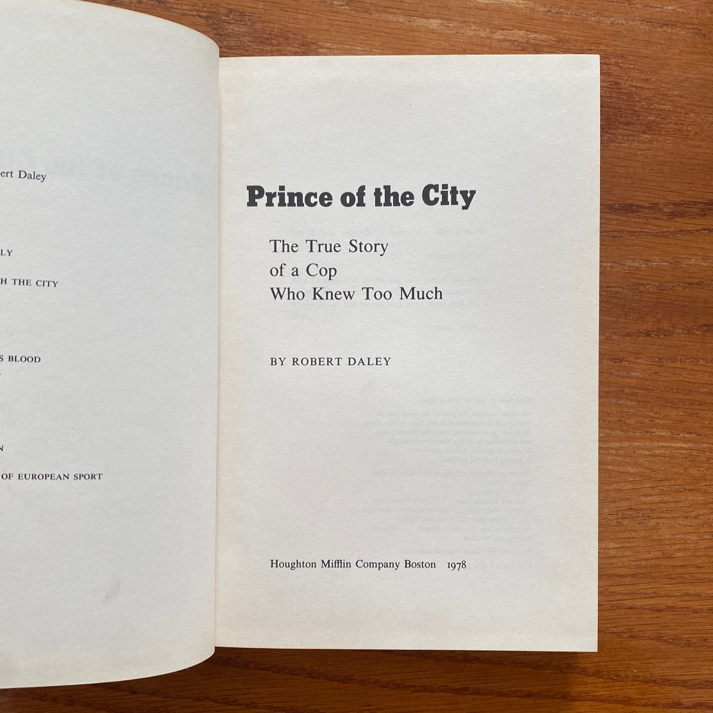 Prince Of The City - Robert Daly