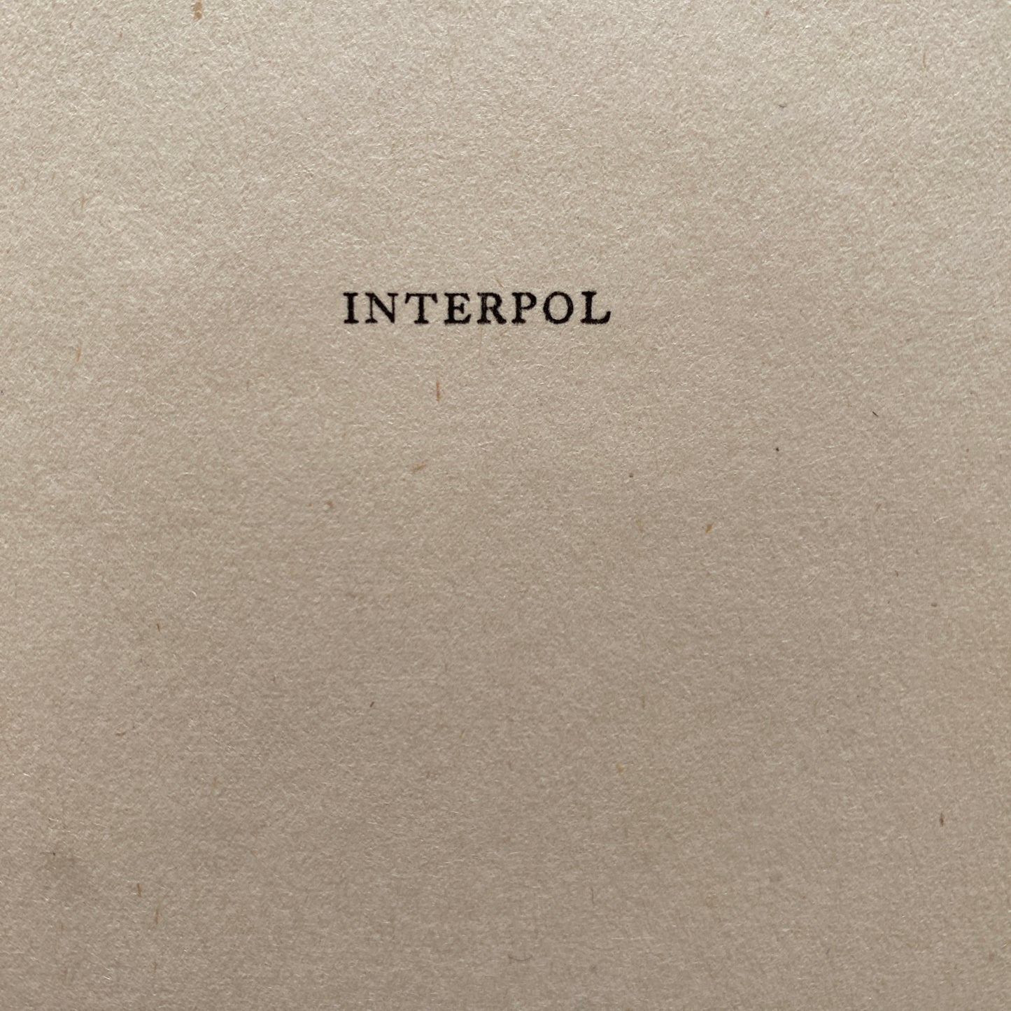 Interpol - A. J. Forrest