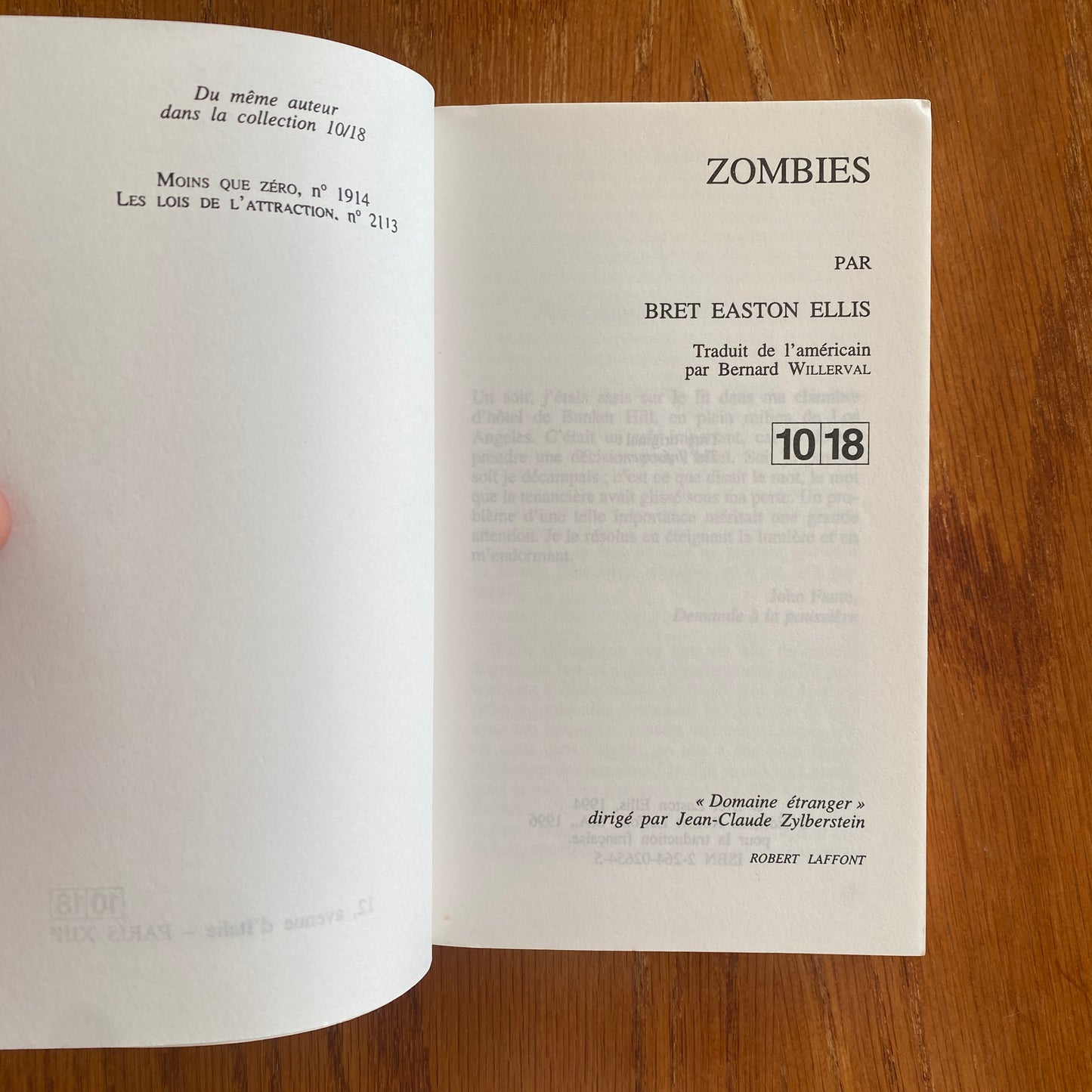 Bret Easton Ellis - Zombies (French)