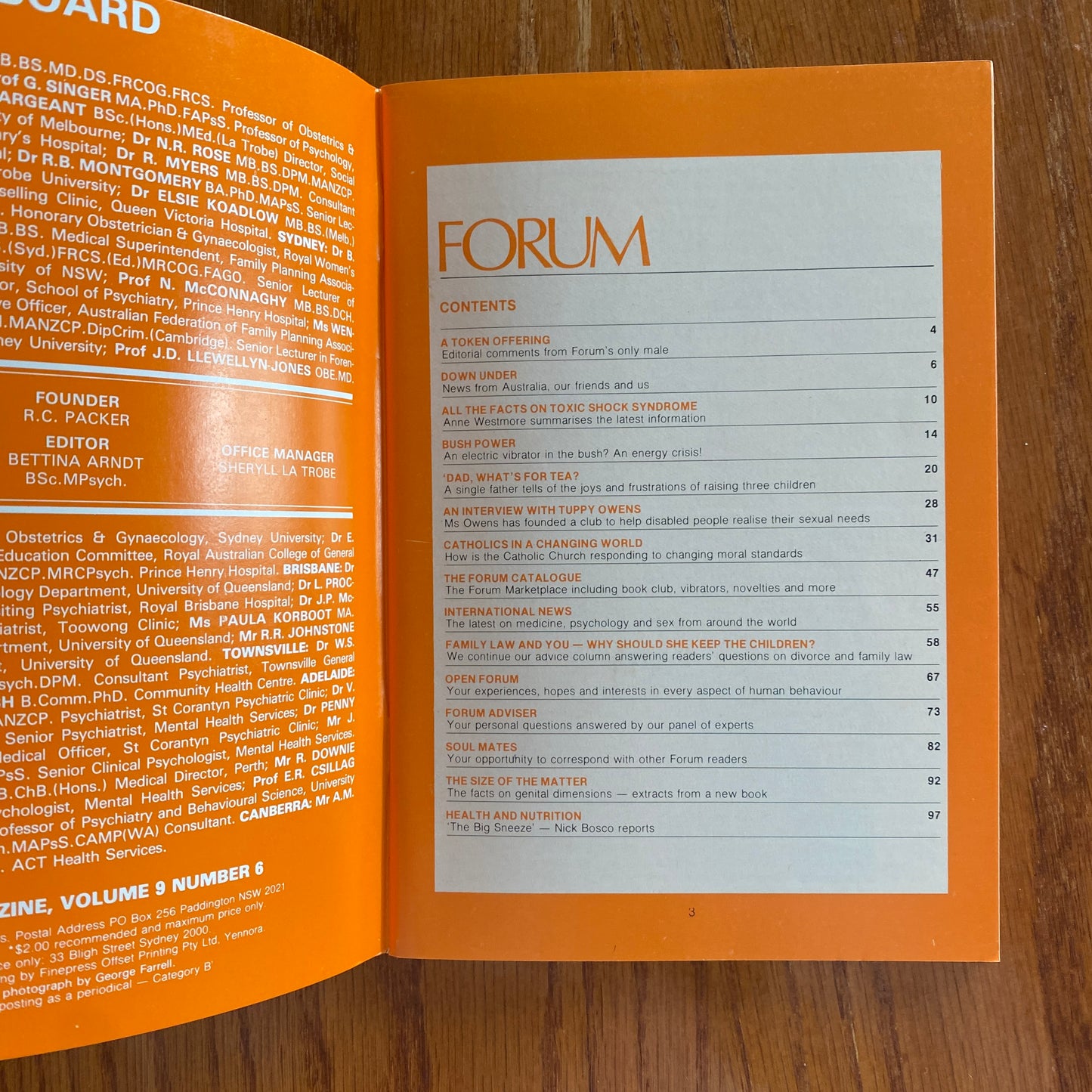 Forum: The Australian Journal of interpersonal Relations - V9#6 1981