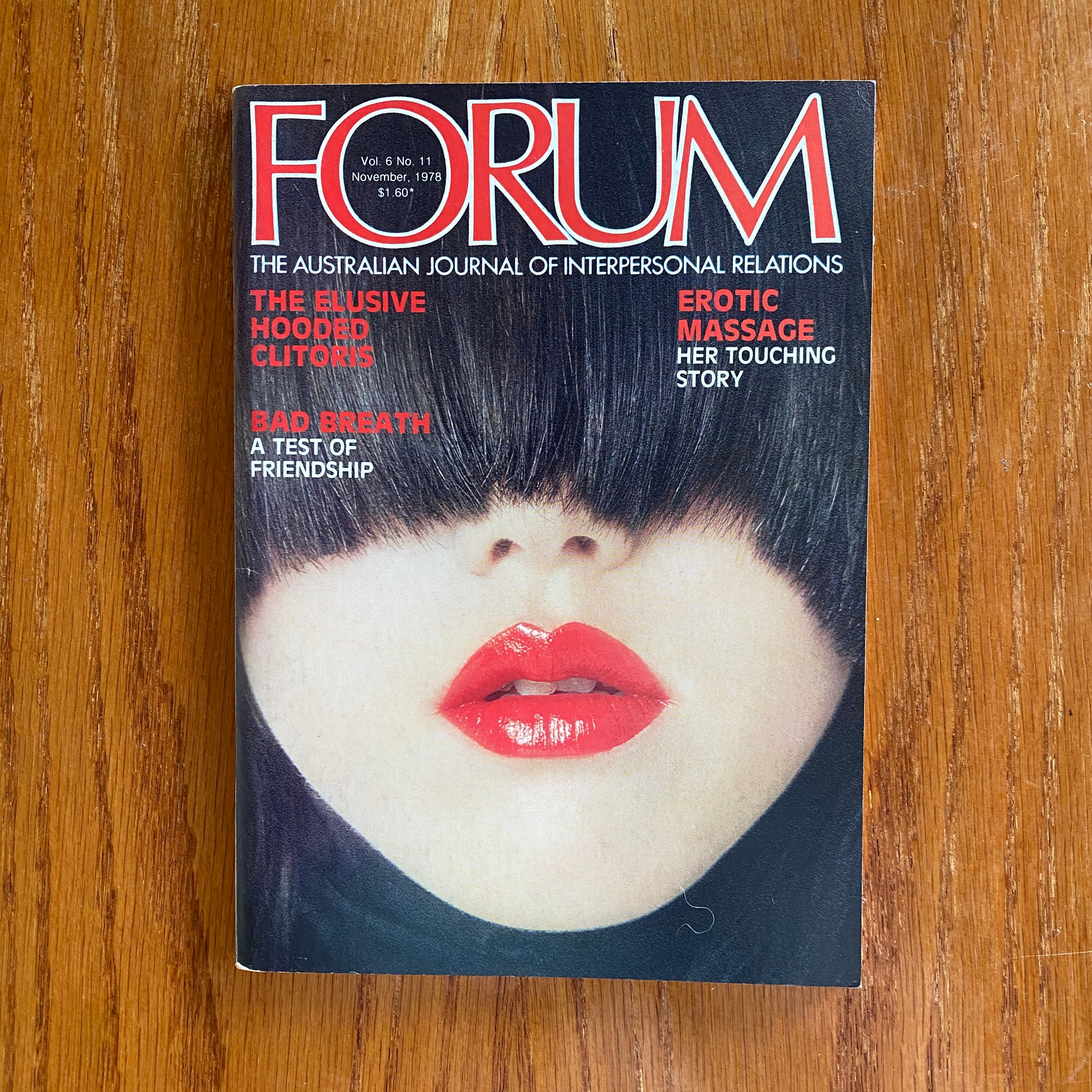 of　–　The　1978　Forum:　V6#11　Relations　interpersonal　Journal　Australian　Rumorbooks