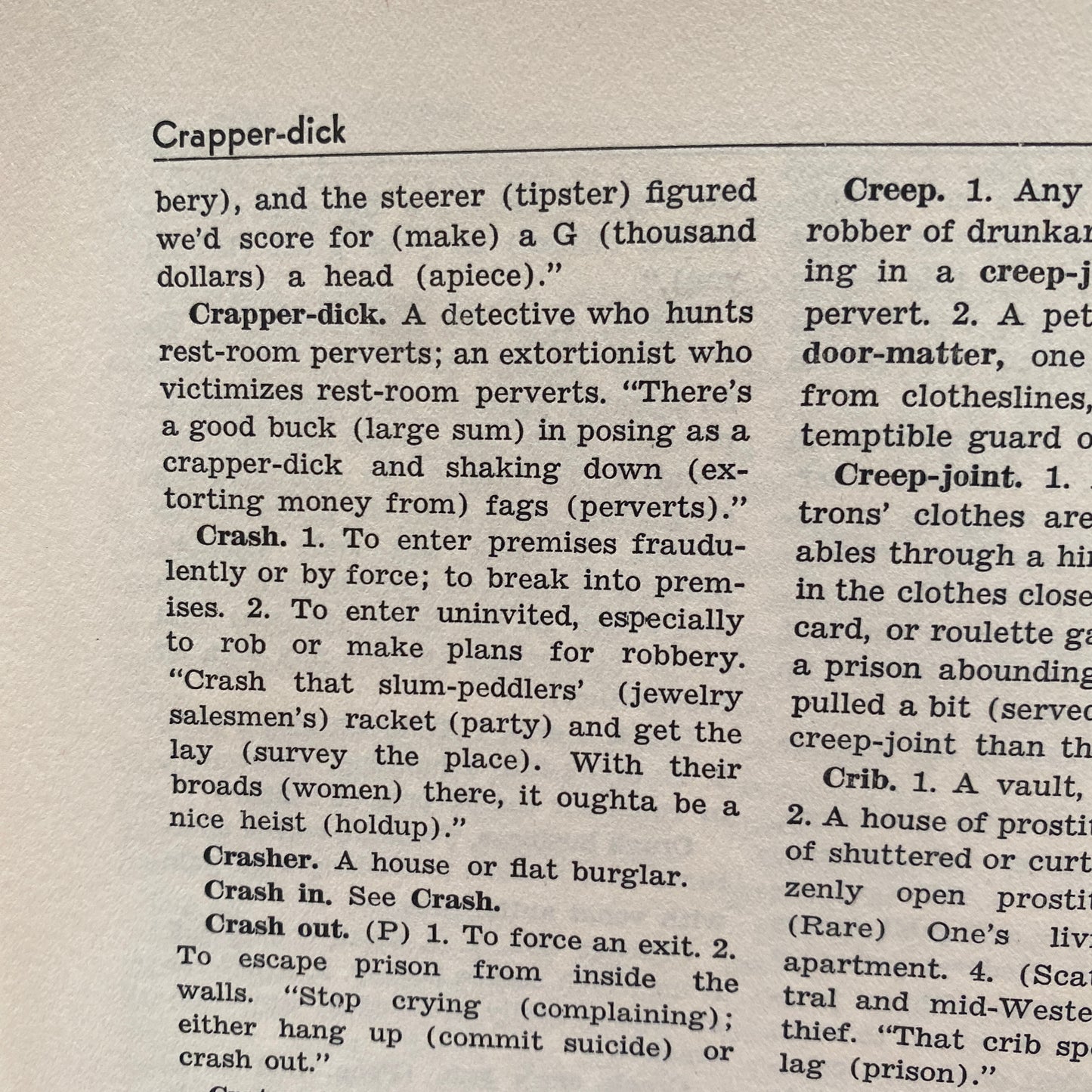 Dictionary of American Underworld Lingo - Hyman E. Goldin