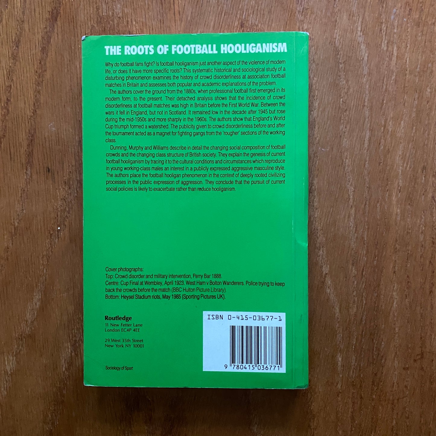 Roots of Football Hooliganism - Eric Dunning