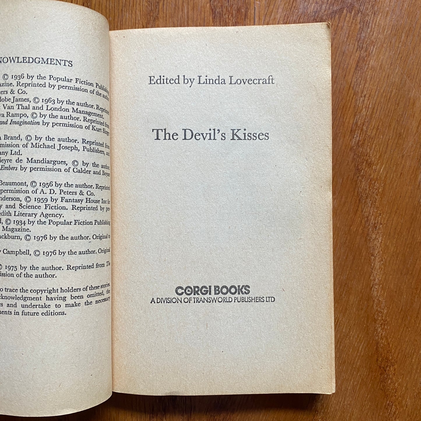 The Devil's Kisses - Linda Lovecraft