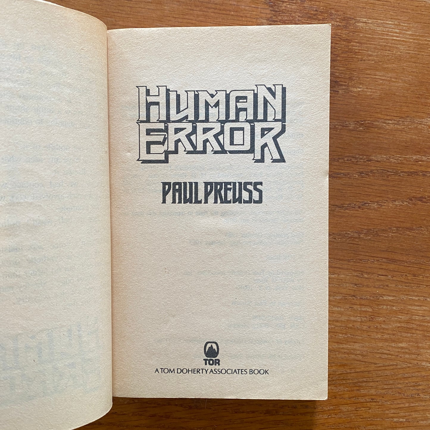 Human Error - Paul Preuss